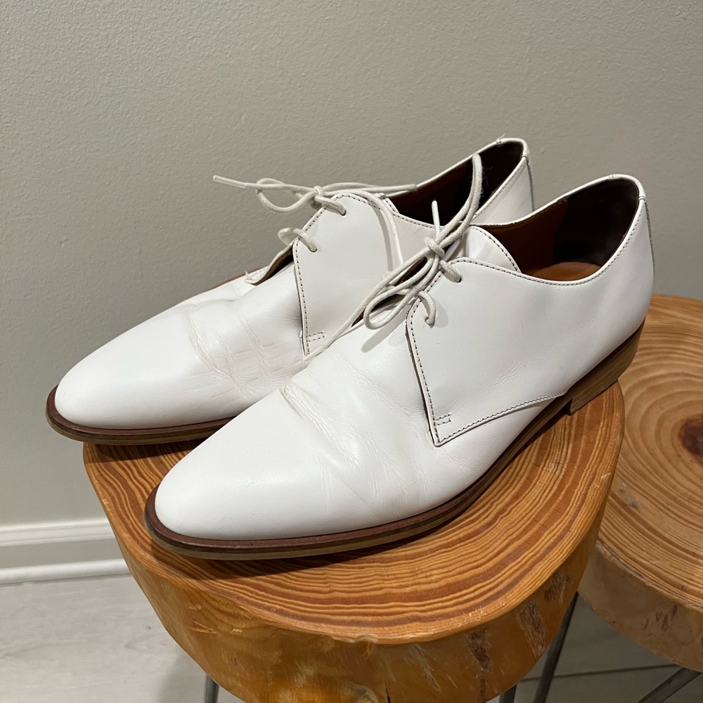 Everlane White Leather Loafers